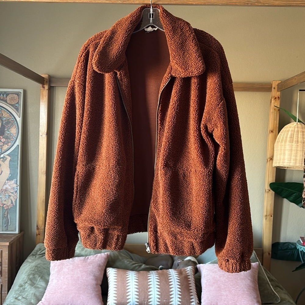 Hem and Thread / Brown Teddy Jacket Size M